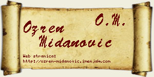 Ozren Midanović vizit kartica